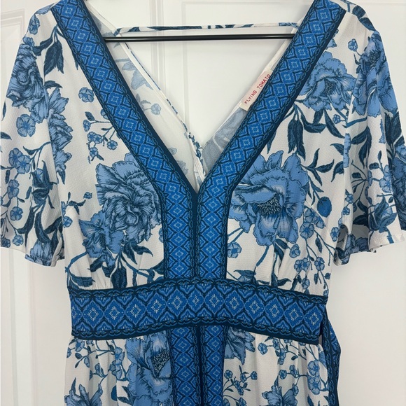 Flying Tomato Dresses & Skirts - Flying Tomato Blue and White Floral Maxi Dress
